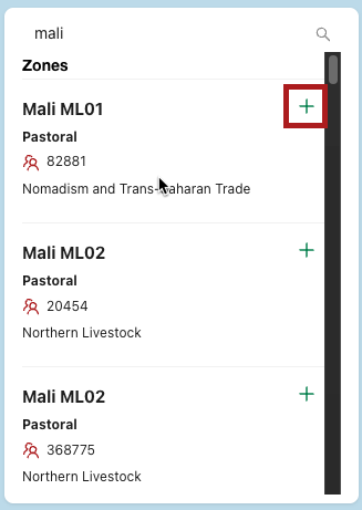 Adding a livelihood baseline to the compare view from search. 